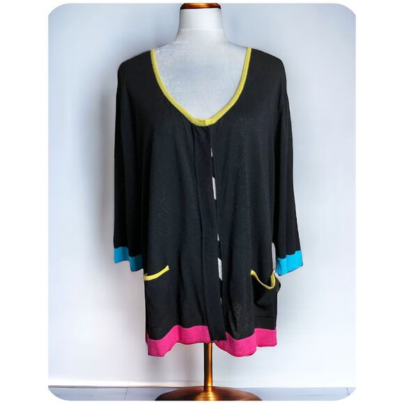 Angel Apparel NWT $163 Sweater Vintage Retro Striped Cardigan Women's Size 1XL - Picture 2 of 8